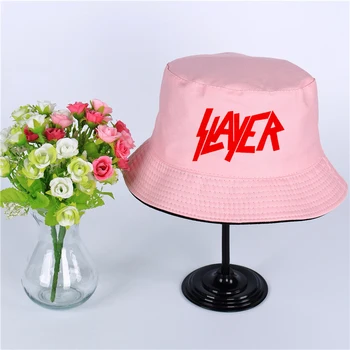 Slayer Logo Vasaras Cepure Sieviešu, Vīriešu Panama Spaiņa Cepuri Slayer Dizaina Dzīvoklis saulessarga Zveja Zvejnieks Cepuri Platām Malām cepures