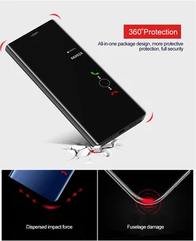Smart Mirror Skaidru priekšstatu Case for Samsung Galaxy A60 SM-A6060 Tālruņa Vāciņu Apšuvuma Flip Triecienizturīgs Bruņas SamsungA60 GalaxyA60 2019