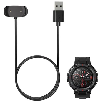 Smart Skatīties Lādētāju, USB Uzlādes Kabelis Priekš Amazfit T-Rex Pro USB Uzlādes Smart Skatīties Smartwatch Chager Statīvu Piederumi