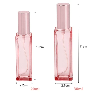 Stikla Aerosola Pudelītes 20ml 30ml Rose Gold Peļņu atkārtoti uzpildāmi Pulverizators Ceļojumu Smaržu Pudeles Smalka Migla Smidzinātāja Pudele