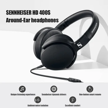 Sākotnējā Sennheiser HD 400S Around-Ear Austiņas ar Trokšņa Izolāciju Stereo Mūzikas Salokāms Austiņas, Dziļi Bass Sennheiser Austiņas