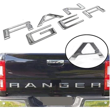 Tailgate Ielikt Burtus Ford Ranger 2019 2020, 3D Izvirzīja & Uzlīmes Burti, Tailgate Emblēmas