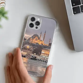 Turcija-Stambula Dekorācijas Telefonu Gadījumā Pārredzamu Skaidrs, Gadījumos, Iphone 11 12 Pro 5s 6s 6 7 8 Plus X Xs Xs Max XR SE 2020