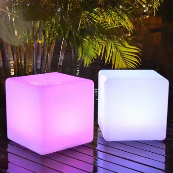 Tālvadības pults LED Kubs, RGB Gaismas Dārzs Apdare, LED Mēbeles Ūdensizturīgs Zālienu Lampas Kvēlojošs Izkārnījumos Cube Tālvadības Krēsls