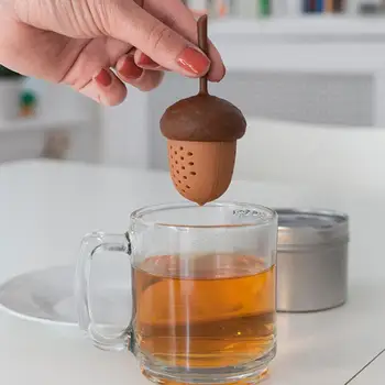Tējas Filtri Silikona Augu Filtrs Acorn Formas Tējas Rīki, Virtuves Piederumi Tējas Maisiņu Sietiņš Tējas Infuser Sīkrīkus