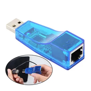 USB 2.0 LAN RJ45 Ethernet 10/100Mbps Tīklu Kartes Adapteris Win8 PC DQ-Kritums