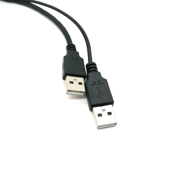 USB 2.0 Vīrietis uz USB Female 2 Double Duālais Barošanas USB Sieviešu Sadalītāja pagarinātāja Vads HUB Maksas Cietie Diski Printeri