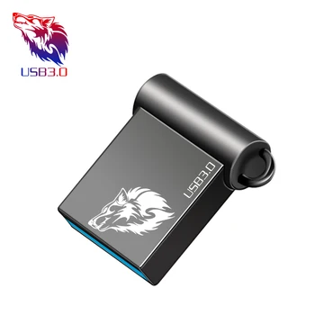 Usb 3.0 metāla Pen drive mini usb flash drive 8gb 16gb 32gb 64gb, 128gb usb stick sudraba pendrive ātrgaitas flash memory stick