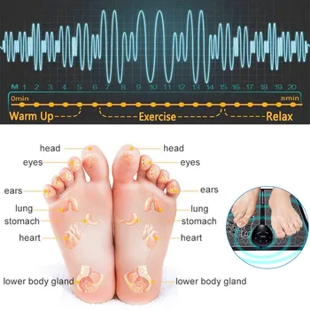 USB Elektrisko Kāju Pārveidošana Foot Massager Lai Veicinātu Mat Salokāms Asinsriti Relaksējošu Spiediena Muskuļu Sāpes, 3 Veidi