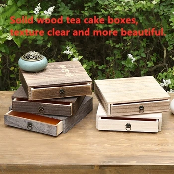 Viena cietā koka, tējas kastes, tējas iepakojums no koka degšanas paulownia daudzslāņu tējas paplāti Ķīniešu stilā dāvanas pasūtījuma