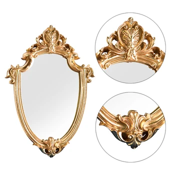Vintage Aplauzums Spogulis Zelta Rāmī Spoguļi Dekoratīvās Sienas Karājās Spogulis Mazo Ziemeļvalstu Retro Apdare Spoguli Aplauzums Kāzu Dāvanu