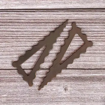 Viļņveida dobi trīsstūra Formas Šokolādes Trafaretu Kūka Dekorēšanas Silikona Veidnē Pārsūtīt Lapas Cepšanas Trafaretu Chablon