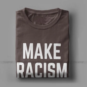 Vīriešu T-Krekli Lai Rasismu Nepareizi Vēlreiz Kokvilnas T-Veida Krekls Ar Īsām Piedurknēm Melnā Dzīves Jautājumu Pip Miera Amerikā T Krekls Apkalpes Kakla Topi