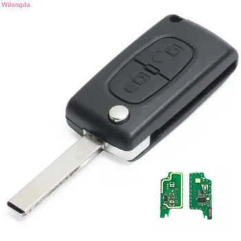 Wilongda Auto atslēgu peugeot 407 2 Taustiņu Tālvadības Atslēgu id46 čips pcf7936 434mhz auto piederumi peugeot 307 atslēga