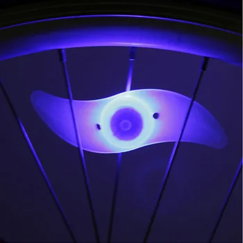 Ūdensizturīgs Velosipēda Riteņa Runāja Gaismas Velo Lampas Portatīvo Vītolu Formas LED Bike Ūdensnecaurlaidīgs Velo Elementiem