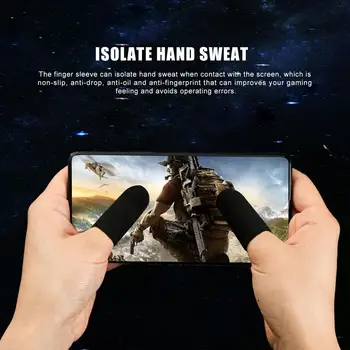 1 Pāriem Ekrāna Spēļu Pirkstu Uzmava Mobilo Ekrāna Spēle Kontrolieris Sweatproof Cimdi PUBG Palīdzēt Artefakts, Spēles, Piederumi