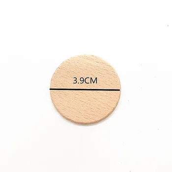 15PCS 37 mm/50 mm Nepabeigtu dižskābardis mikroshēmas Tukšu dižskābardis monētas Koka diskus Bērnu koka rotaļlietas