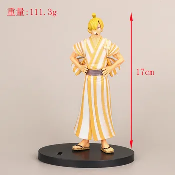 17cm Anime Viens Gabals Grandline Vīriešiem Luffy Zoro Usopp Sanji Rīcības Attēls Warriors Statuetes PVC Kolekciju Modelis Rotaļlietas