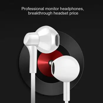 3M Vadu Austiņas Extra Bass Stereo In Ear Austiņas Ar Mic, Skaļuma Kontrole, IPhone, Samsung, Huawei LG Portatīvie Austiņas