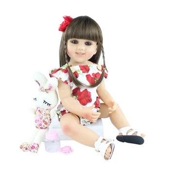 55cm Īgi Silikona Atdzimis Bērnu Meitene Lelle, Rotaļlietas, Piemēram, Nekustamā Gari Mati Princese Bērnu Saģērbt Boneca Kazlēnu Dzimšanas dienas dāvana Dāvana