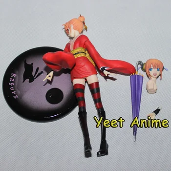 Anime Attēls Gintama Kagura Anime Figura Di Azione Del PVC Kolekcija Maestro Stelle Pezzo Modello Bambole Attēls Regali 19CM