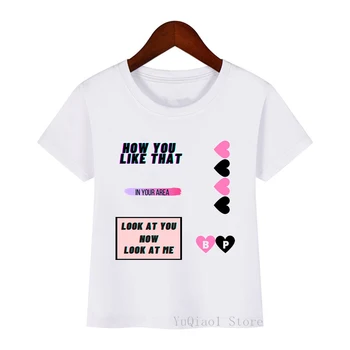 Bērniem Kpop Tshirt, Kā Jums Patīk, Ka Grafiskais T Krekli Vasaras Top Par Meiteni, T-Krekls Bērniem Pusaudžu Balts T-Krekls Korejiešu Stila Apģērbu