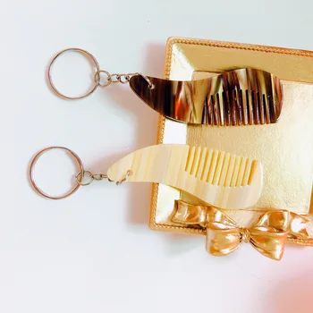 Cute Mini Acetāta Matu Ķemmes Keychain Ieveidošanas Ķemme Anti-static Matu Suka Sievietēm, Meitenēm Matu Veidošanas Rīks