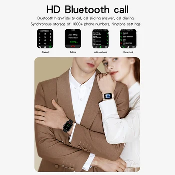 D06 Liels Collu Full Touch HD Ekrāns Smart Skatīties Sports Tracker Atbalsta Bluetooth Zvanot sirdsdarbība BP EKG Ar BT Mūzikas Atskaņošanai