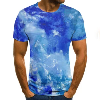 Ir 2021. jaunu 3D galvaskausa t-krekls punk t-krekls vīriešu iespiesti gadījuma t-krekls O-veida kakla hip-hop īsām piedurknēm izmērs 110/6XL