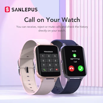 Ir 2021. SANLEPUS Jaunu Smart Skatīties Vīrieši Sievietes Zvanīt Skatīties Ūdensizturīgs Smartwatch MP3 Atskaņotāju OPPO Android, iOS Xiaomi Huawei