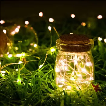 LED String Light Vara Sudraba Stieples Gaismas Stīgu Pasaku Silts Balts Vainags Mājās, Kāzu svinības, Ziemassvētku Rotājumi Saules Powered
