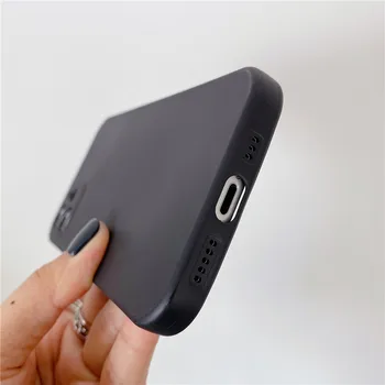 Luksusa Mīksts melns Caurspīdīgs tpu tālruņiem lietā Par iphone 11 12 Pro X XR XS Max 6s 6 7 8 plus SE 