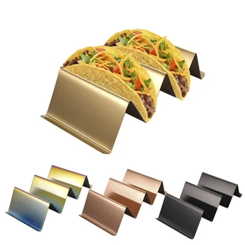 Nerūsējošā Tērauda Taco Turētāja Plāksne Cepta Pārtika, Dzesēšanas Drenāžas Teknes Plaukts Pankūku Uzglabāšanas Plaukts Pica Pīrāgs Displejs Stāvēt Virtuves Rīks