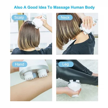 Patentētā dizaina Silikona Daudzfunkcionāls pūķis satver galvu pet massager maksas elektriskie mīcīšanas galvas masāža mašīna
