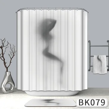 Poliestera Dušas Aizkars 3D Digitālā Druka Vannas Aizkaru Ūdensizturīgs Sabiezējumu Vannas istaba Nodalījumu, Vannas istaba, Ūdens Aizkaru