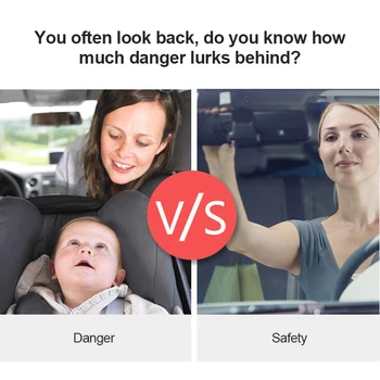 Regulējams Drošības Auto Mazuli Spoguļa Aizmugures Sēdekļa Pagalvi Atpakaļskata Spogulī, Bērnu Saskaras Ar Aizmugures Ward Zīdaiņu Auto Drošība Bērnu Monitors