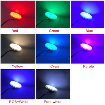 RGB LED Gaismas 25W 40W 55W PAR56 Baseins Lukturu Sveķu Piepildīta 12V Plastmasas Līdzenas Virsmas IP68 Ūdensnecaurlaidīga Silti balta, Auksti balta