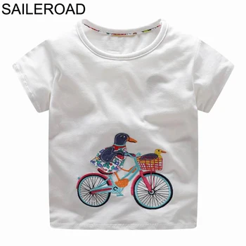 SAILEROAD Zilonis Aplikācijas Meitene t-Shirts2020 Vasaras Bērnu, Meiteņu T-Krekls Bērniem Karikatūra T krekli Meitenēm Tērpi Bērniem, Topi