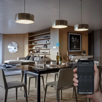 Tuya Smart Dzīvi ASV Standarts 1 2 3 Banda WiFi vieglu Pieskārienu Pārslēgt Programmu Tālvadības pults Atbalsta Google Home Alexa Taimeris Automatizācijas DIY
