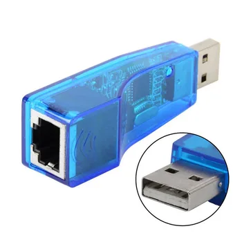 USB 2.0 LAN RJ45 Ethernet 10/100Mbps Tīklu Kartes Adapteris Win8 PC DQ-Kritums