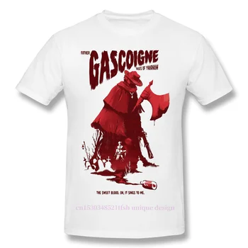 Vīrieši Bloodborne Tumšās Dvēseles Briesmīgs Spēles, Melns T-Krekls Tēvs Gascoigne Tīras Kokvilnas t-veida Harajuku Ikdienas dzīvē