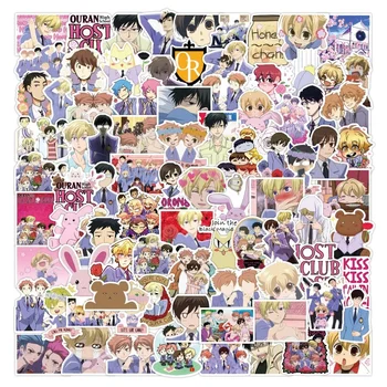 10/50/100gab Anime Ouran High School Host Club Uzlīme Japānas Klasiskās Anime Ūdensnoturīgas Uzlīmes Skeitborda Uzlīme