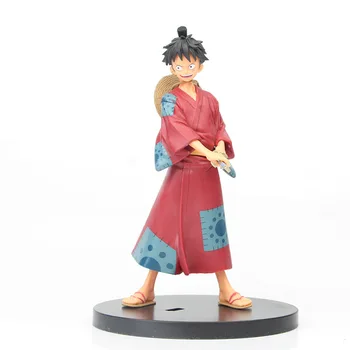 17cm Anime Viens Gabals Grandline Vīriešiem Luffy Zoro Usopp Sanji Rīcības Attēls Warriors Statuetes PVC Kolekciju Modelis Rotaļlietas