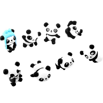 8 Gab. Pandas Push Pins Thumbtacks Stereo Dekoratīvie Foto Sienas PVC Korķa Tāfeles Piespraudes Kartes Platgalvas Naglas Fiksētu Skolas Studiju Kancelejas preces
