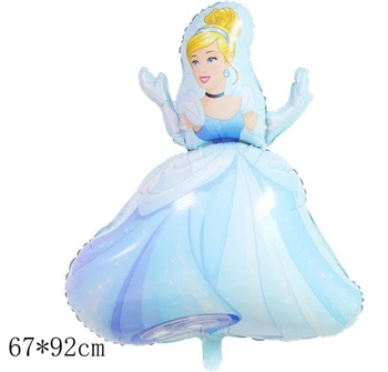93*55cm Liela sniegbaltīte Pelnrušķīte Elsa Princese Pieciem Princese Folijas gaisa Balons Happy Birthday Party Apdare Bērnu Dienas Dāvanu