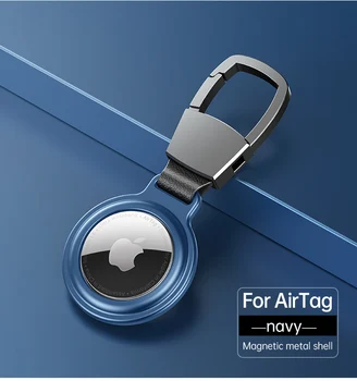 Apple Airtag Gadījumā, Metāla Magnētiskās Aizsargājošu Uzmavu Apple atrašanās vietas Noteicējs Anti-zaudēja Ietilpst Ierīces Keychain Gaisa Frāzi Gadījumā
