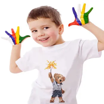 Bērniem Meitene T Krekls Vasaras Baby Magic Bear Topi Toddler Tees Apģērbs Bērniem, Apģērbs Karikatūra T-krekli ar Īsām Piedurknēm Ikdienas Valkāšanai