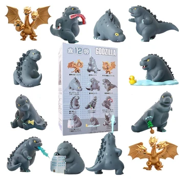 Godzilla Attēls Q Versija Monster Energy Anime Rīcības Rotaļlietas Lelle Rotājumi Karalis Monstriem Modelis Dāvanu Darbvirsmas Apdare Figma