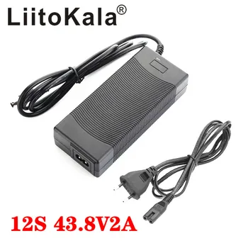 LiitoKala 36V 2A LiFePO4 baterijas Lādētāja izejas 43.8 V 2A lādētāju 36V LiFePO4 Lādētāju, ko Izmanto 12S 36V Elektrisko velosipēdu akumulatora LFP