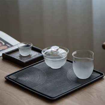 LUWU karstumizturīga stikla gaiwan skaidrs, stikla tureen kung fu teaware 180ml
